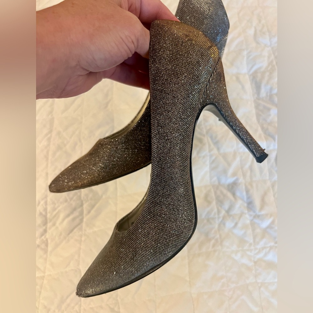 Nine West Elegant Shimmer Gold/silver High Heels